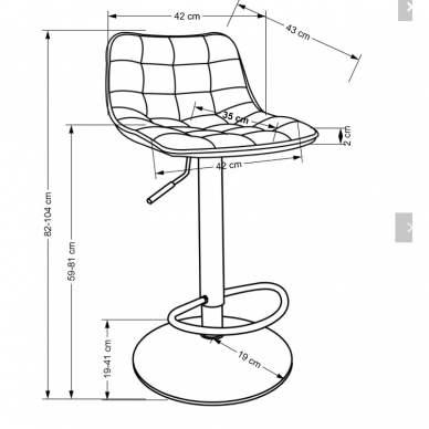 Baro kėdė H-120 9 Baro kėdė H-120 9