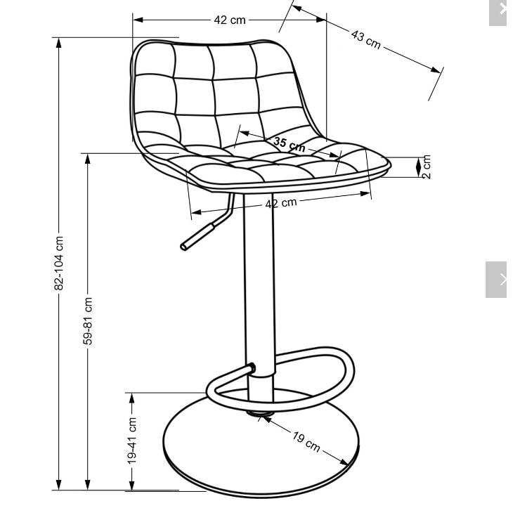 Baro kėdė H-120 9 Baro kėdė H-120 9