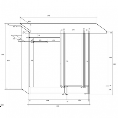 Apatinė spintelė PALO S80NP 1 Apatinė spintelė PALO S80NP 1