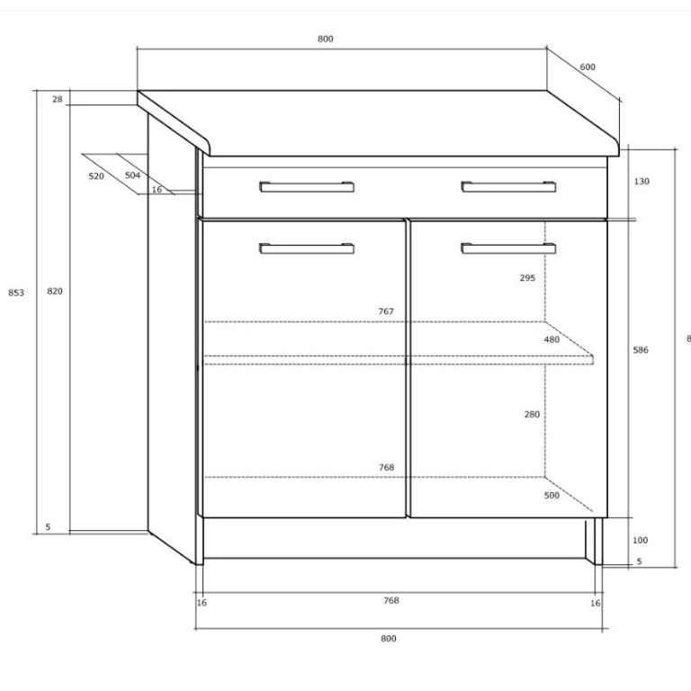 Apatinė spintelė PALO S80/1SZ 1 Apatinė spintelė PALO S80/1SZ 1