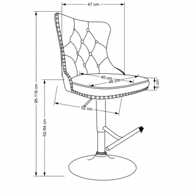 Baro kėdė H-117 8 Baro kėdė H-117 8