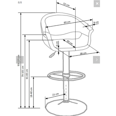 Baro kėdė H-46 7 Baro kėdė H-46 7