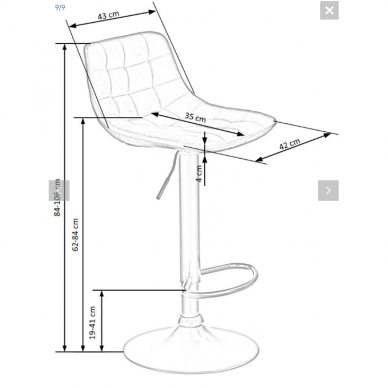 Baro kėdė H-95 6 Baro kėdė H-95 6