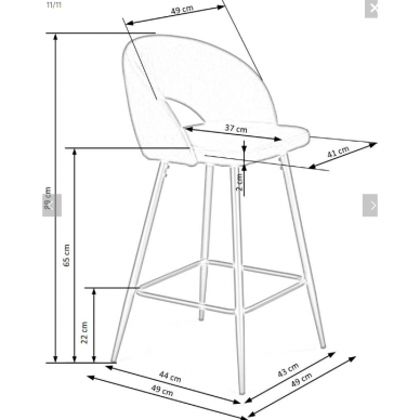 Baro kėdė H-96 17 Baro kėdė H-96 17