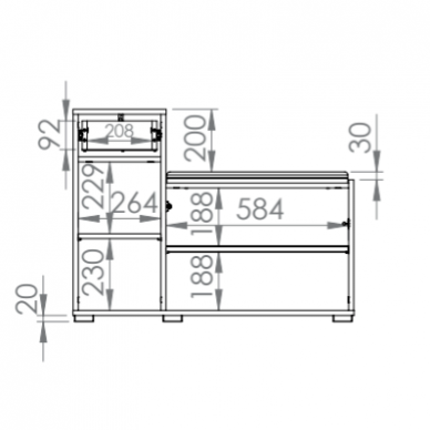 Batų spintelė Caro 06 5 Batų spintelė Caro 06 5