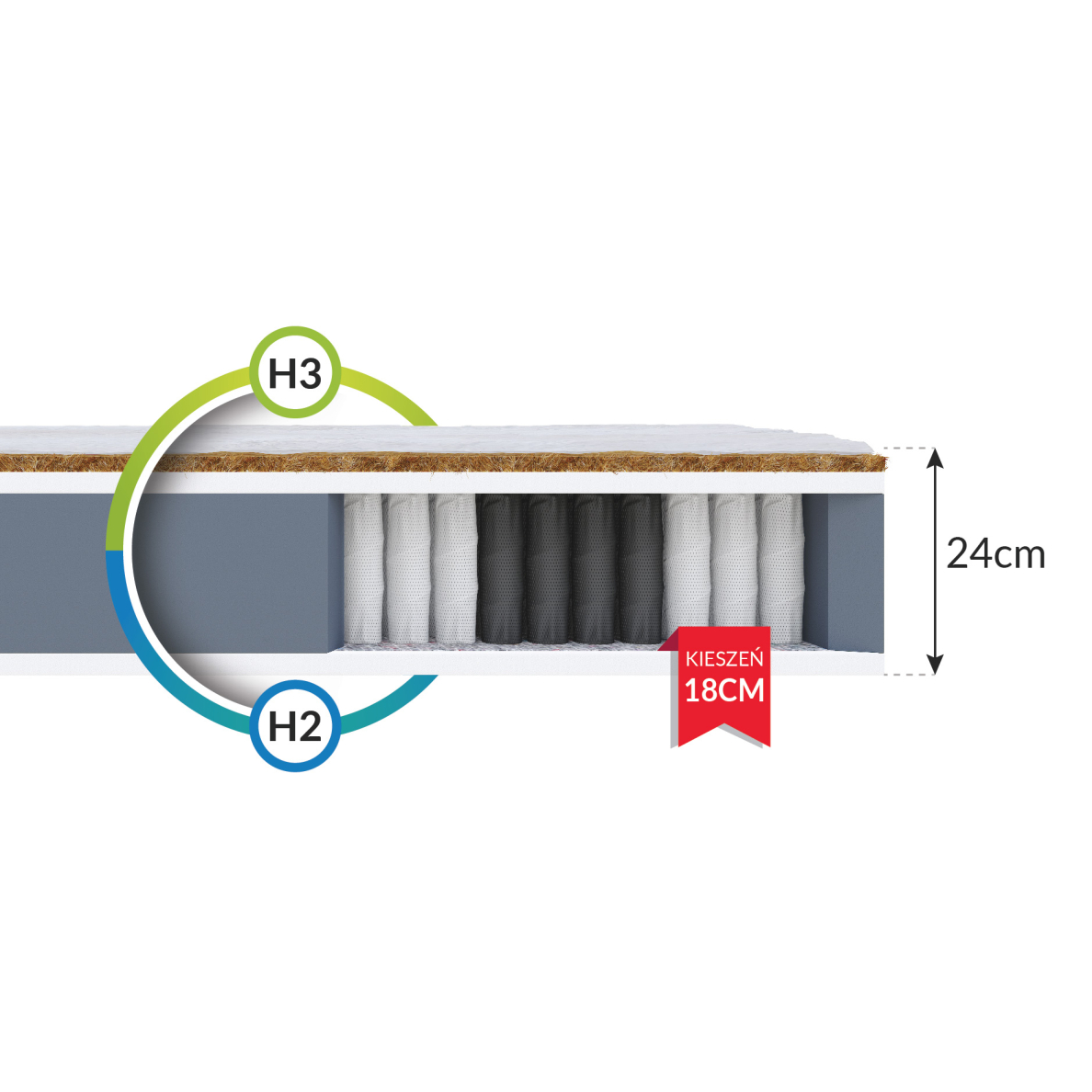 Čiužinys Family 24 cm 2