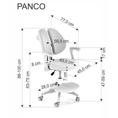 Darbo kėdė jaunimui PANCO 14 Darbo kėdė jaunimui PANCO 14