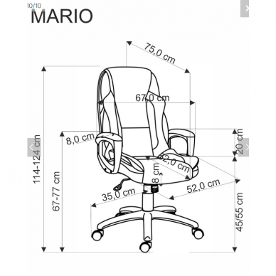 Darbo kėdė MARIO 8