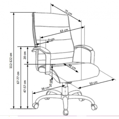 Darbo kėdė TEKSAS 6 Darbo kėdė TEKSAS 6