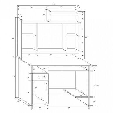 Rašomasis stalas MEC-1668 1 Rašomasis stalas MEC-1668 1