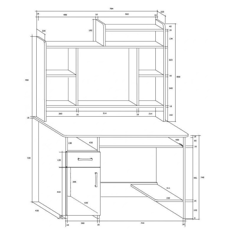 Rašomasis stalas MEC-1668 1