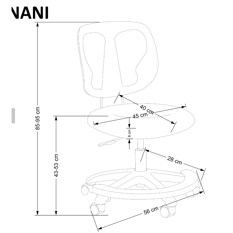 Darbo kėdė  NANI 4 Darbo kėdė  NANI 4