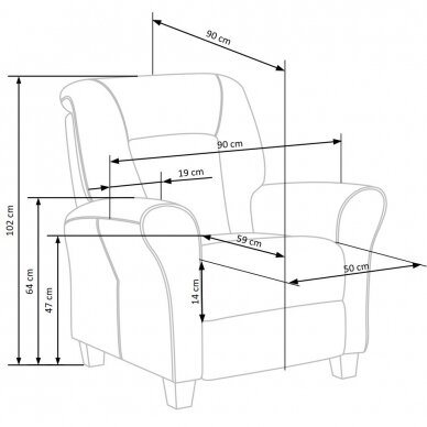 Fotelis BARD pilkas 1 Fotelis BARD pilkas 1