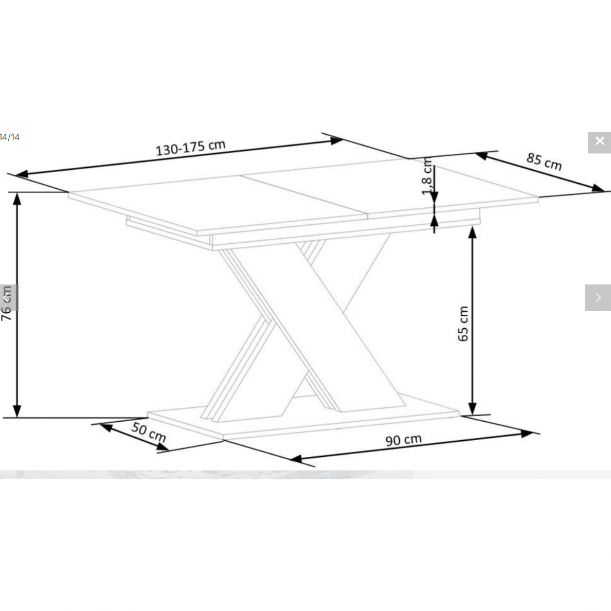 Išskleidžiamas stalas Xarelto II 12