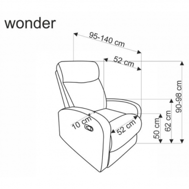 Išskleidžiamas fotelis DERON 28