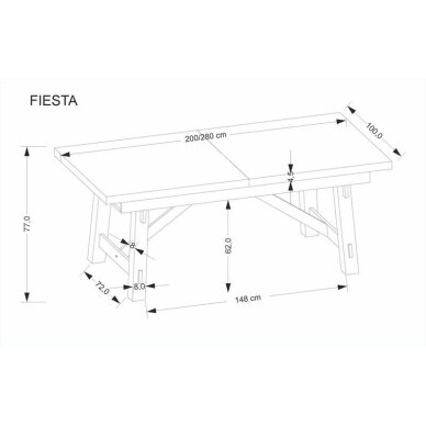 Išskleidžiamas stalas Fiesta 11