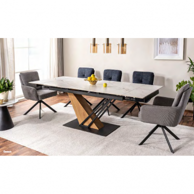 Išskleidžiamas stalas Genesis White 180 Išskleidžiamas stalas Genesis White 180