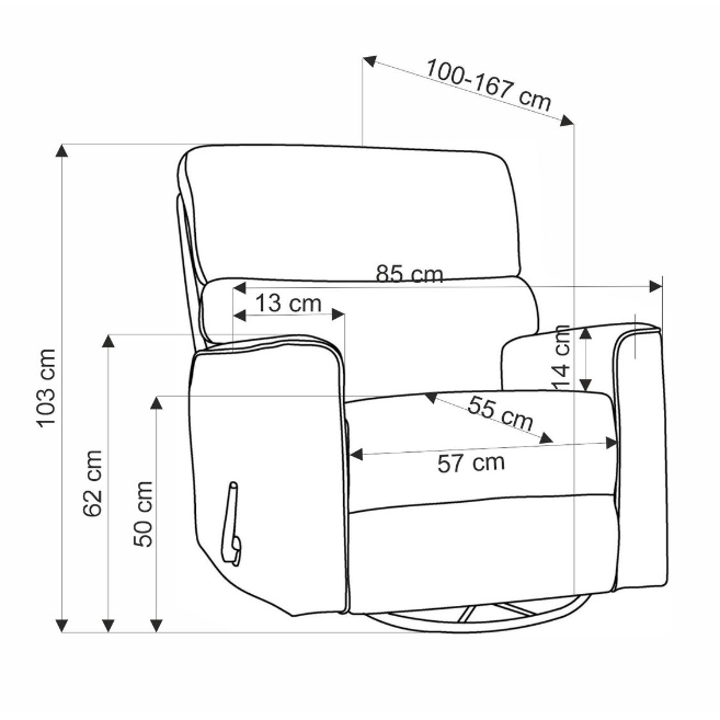 Išlankstomas fotelis KARI 6
