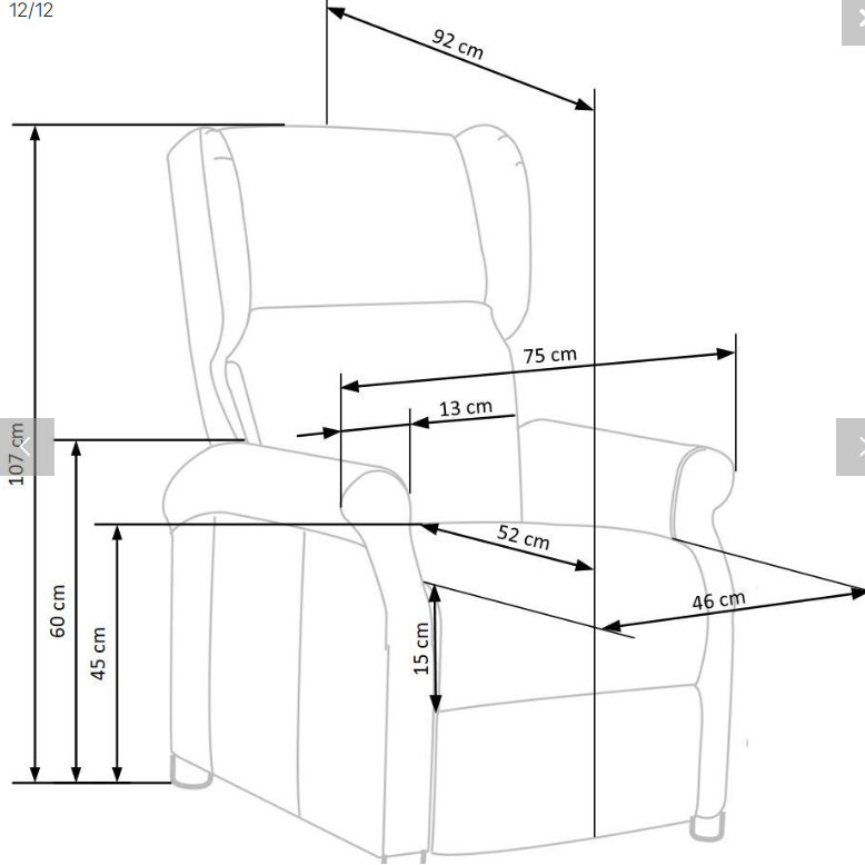 Išskleidžiamas fotelis AGUSTIN M 6