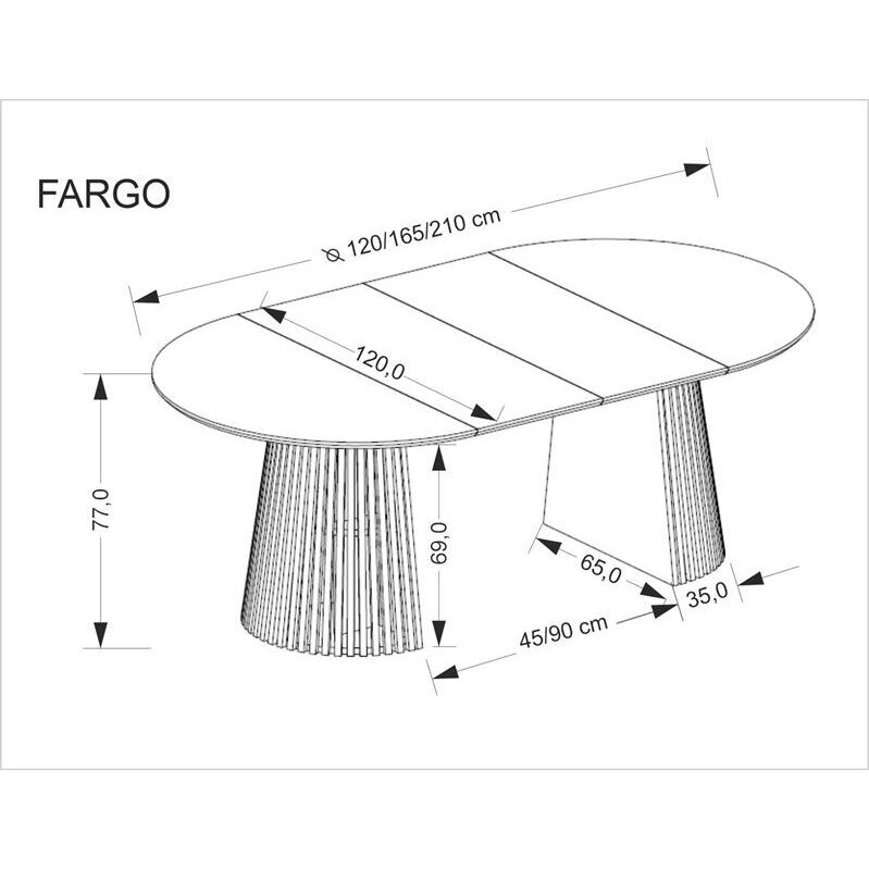Išskleidžiamas stalas Fargo 10
