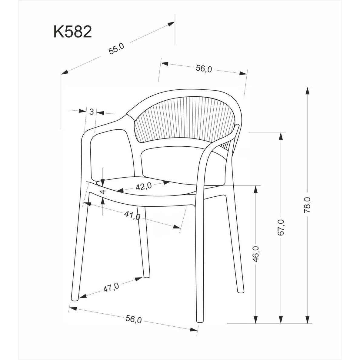 Kėdė K582 14 Kėdė K582 14