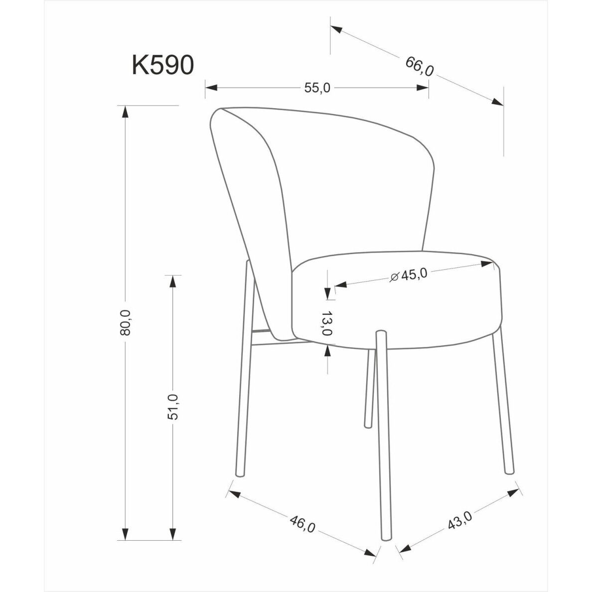 Kėdė K590 4 Kėdė K590 4