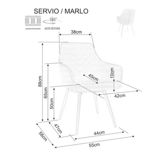 Kėdė Servio Velvet 3