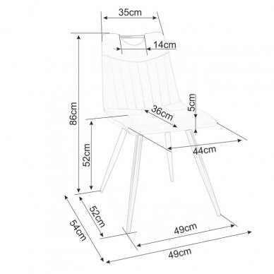 Kėdė Fero Velvet 3 Kėdė Fero Velvet 3