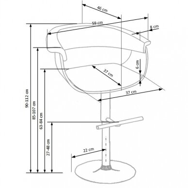 Baro kėdė H-45 1 Baro kėdė H-45 1