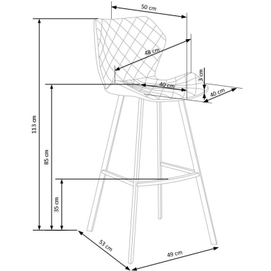 Baro Kėdė H-83 2 Baro Kėdė H-83 2