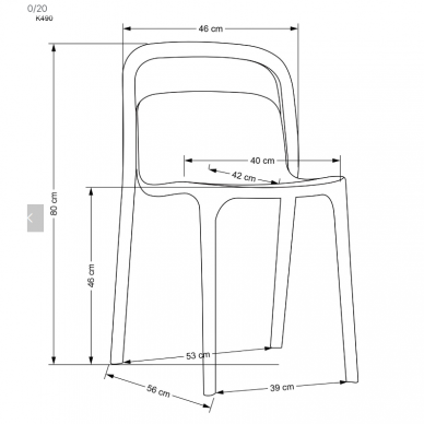 Kėdė K490 10 Kėdė K490 10