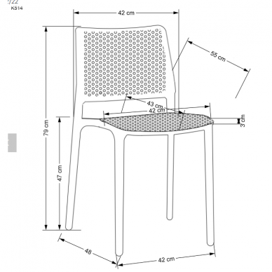 Kėdė K514 10 Kėdė K514 10