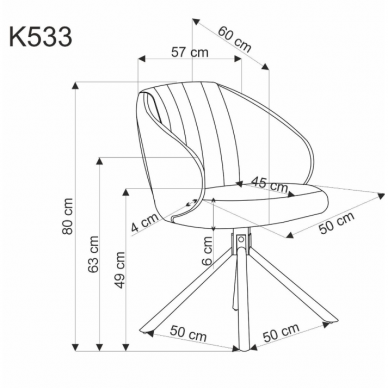 Kėdė K533 10 Kėdė K533 10
