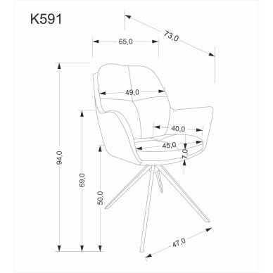 Kėdė K591 5 Kėdė K591 5