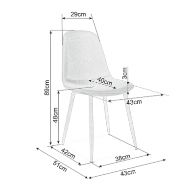 Kėdė SFO Velvet 2 Kėdė SFO Velvet 2