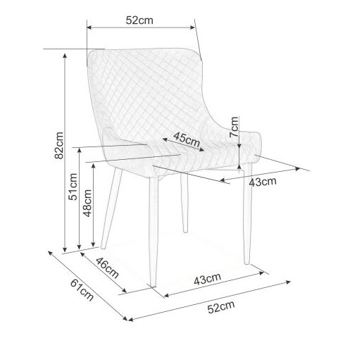 Kėdė Cali Velvet 4
