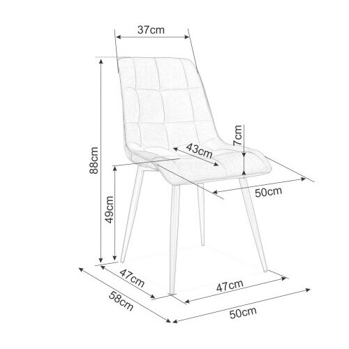 Kėdė Chico Velvet I 7 Kėdė Chico Velvet I 7