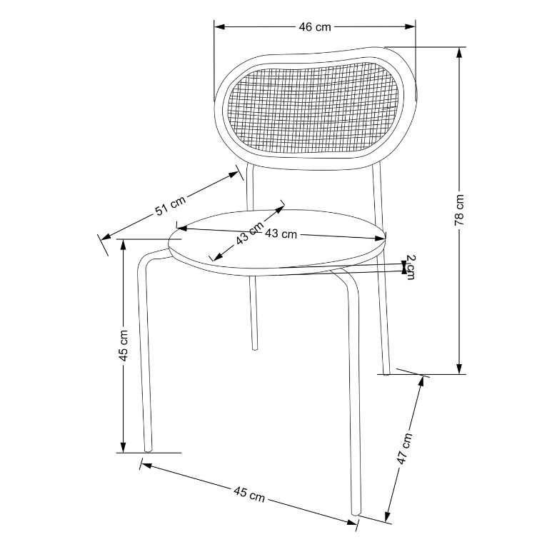 Kėdė K524 10 Kėdė K524 10