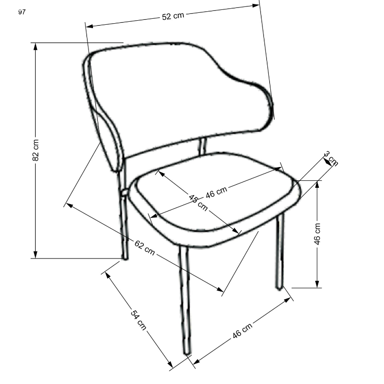 Kėdė K497 12 Kėdė K497 12