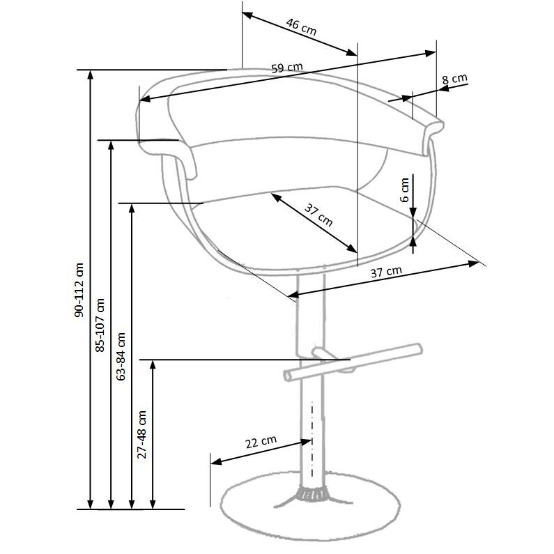Baro kėdė H-45 1 Baro kėdė H-45 1