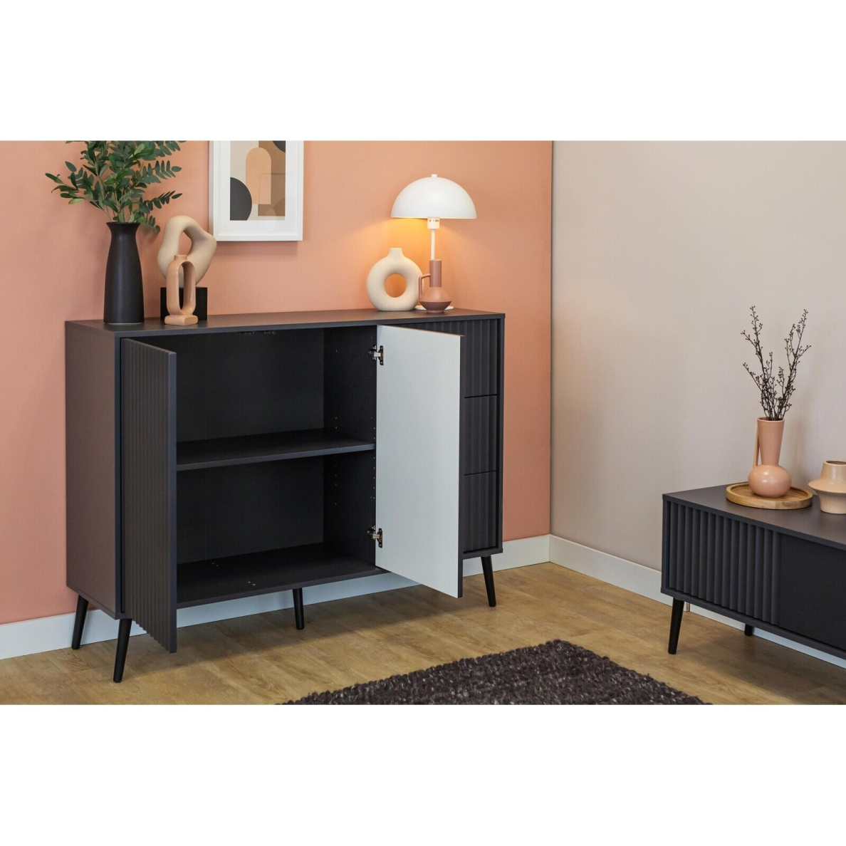 Komoda Barcelona Black 2D3S 2 Komoda Barcelona Black 2D3S 2