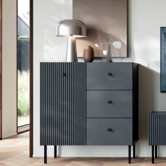 Komoda Viena Black 1D3S Komoda Viena Black 1D3S