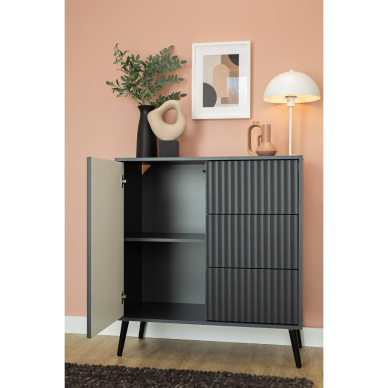 Komoda Barcelona Black 1D3S 2