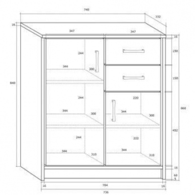 Komoda K1-2D-2S 1 Komoda K1-2D-2S 1