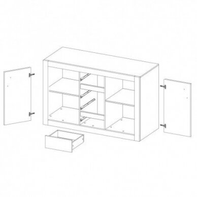 Komoda LEHO 2D4S 1 Komoda LEHO 2D4S 1