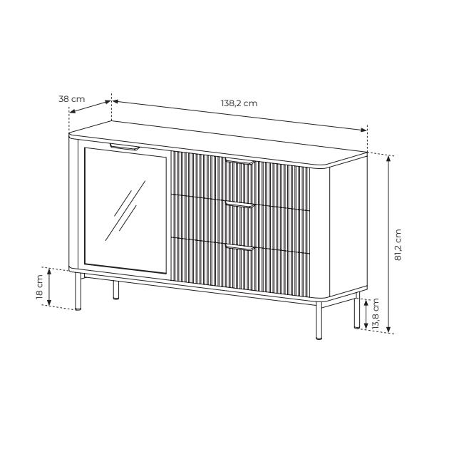 Komoda Wilson [138 D3S Z LED] 4