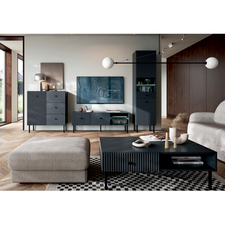 Komoda Viena Black 1D3S 5 Komoda Viena Black 1D3S 5