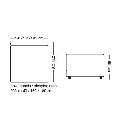 Lova su čiužiniu ROCO 2 Lova su čiužiniu ROCO 2