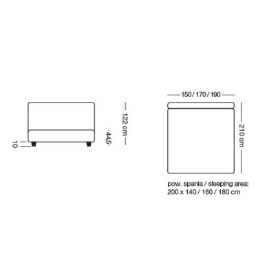 Lova su čiužiniu TOPAZ 2 Lova su čiužiniu TOPAZ 2