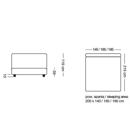 Lova su čiužiniu LUBIO 2 Lova su čiužiniu LUBIO 2